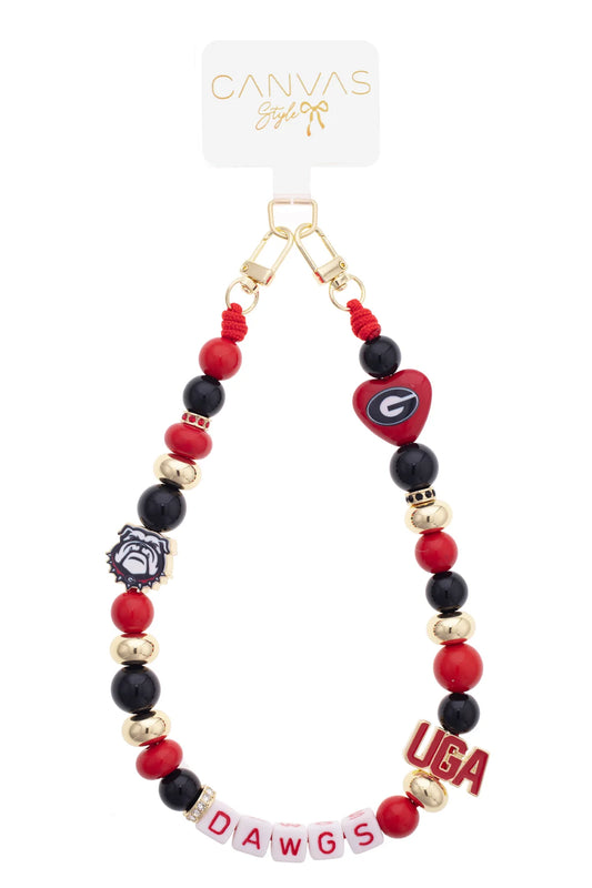 Georgia Bulldogs Beaded Wristlet