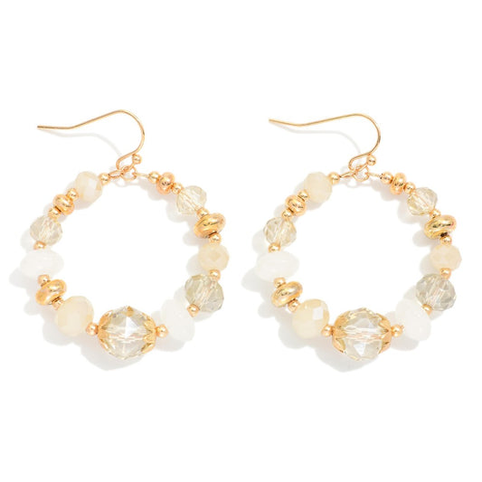 HOOP CRYSTAL EARINGS - GOLD