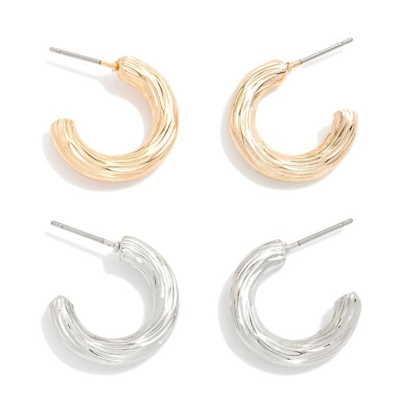 GOLD AND SILVER HOOPS