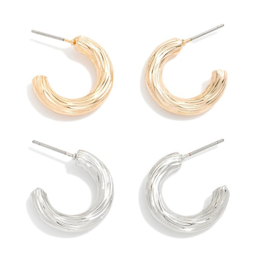 GOLD AND SILVER HOOPS