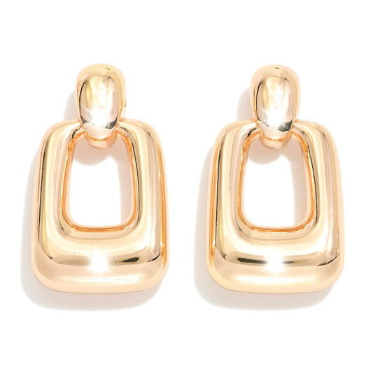 GOLD SQUARE EARRINGS