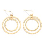 GOLD HOOP DROP EARRINGS