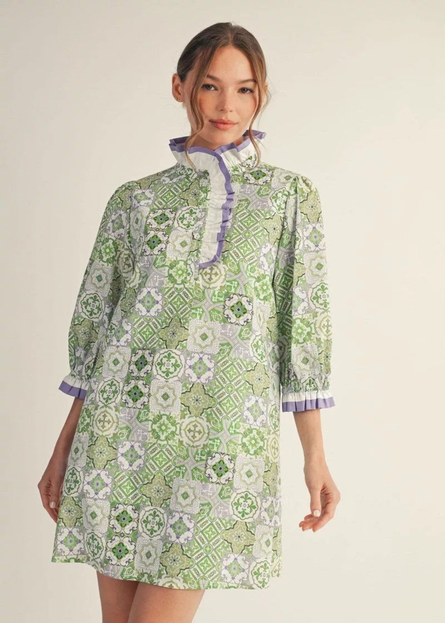 AMANDA DRESS - KELLY GREEN