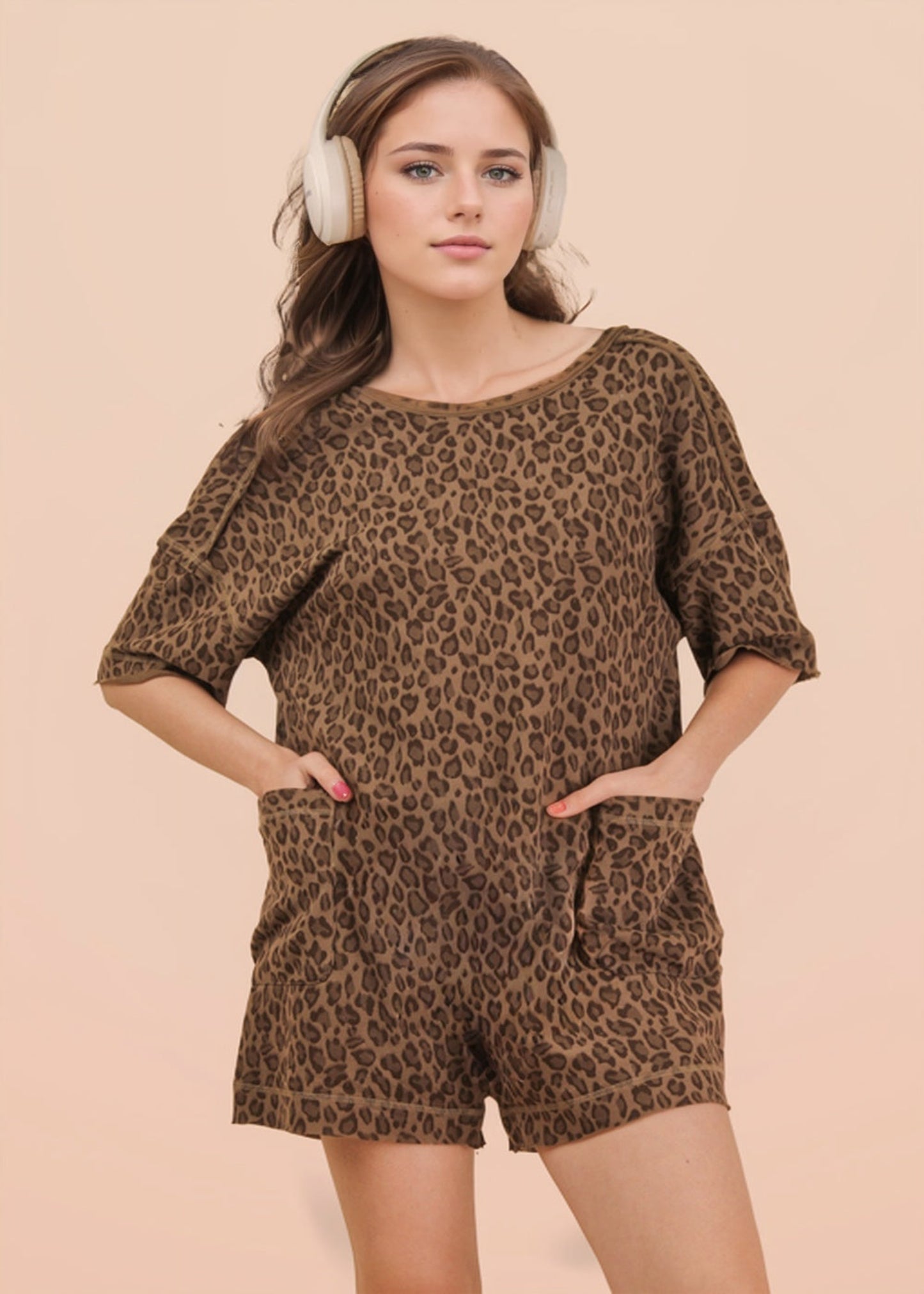LILLY LEOPARD ROMPER