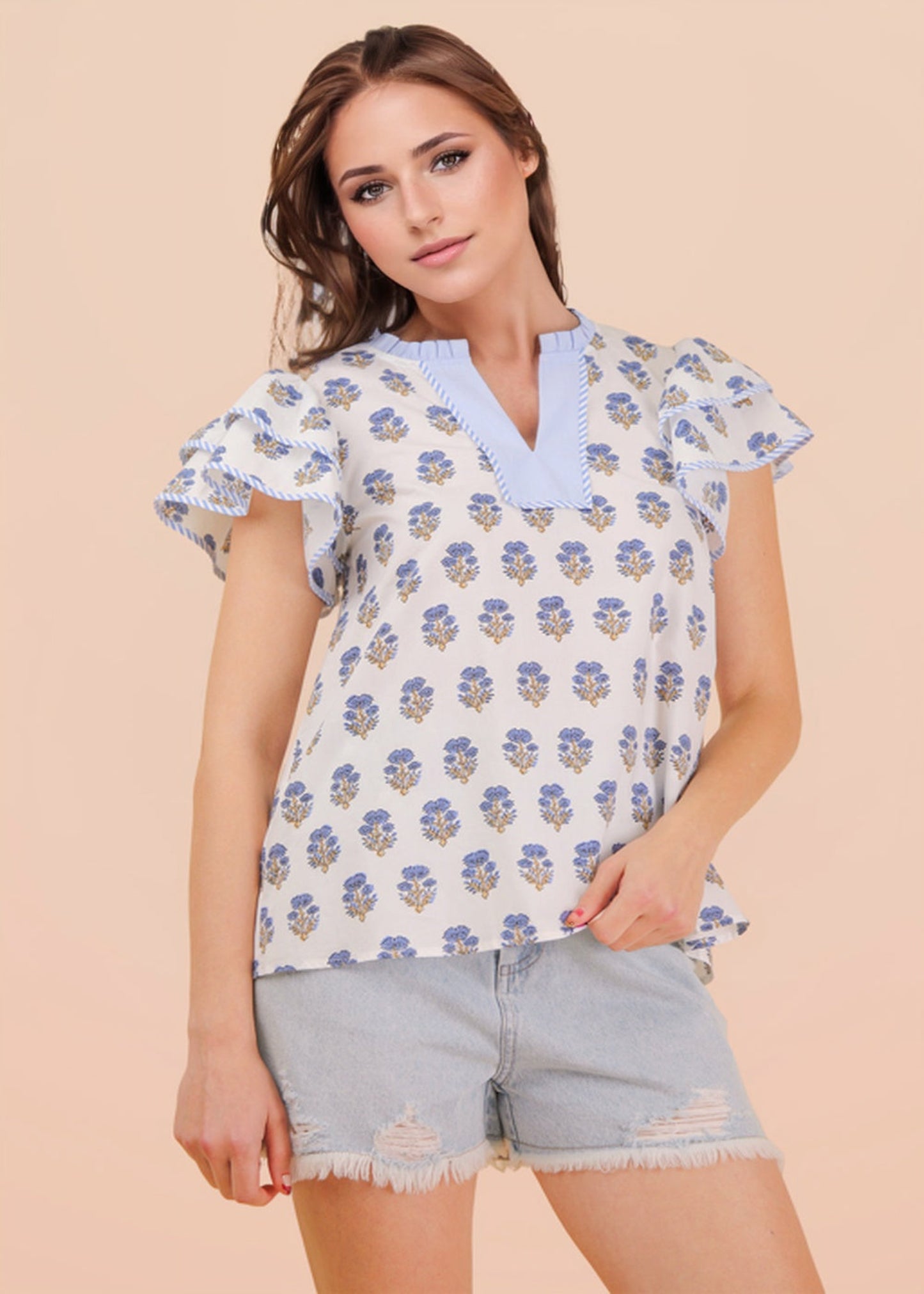 MAGGIE TOP - WHITE MIX