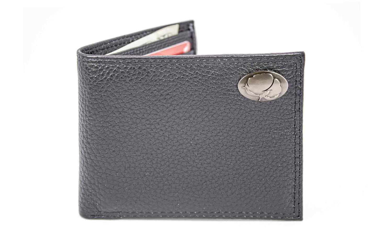 Cotton Boll Leather Bifold Wallet - CRAZY HORSE BROWN