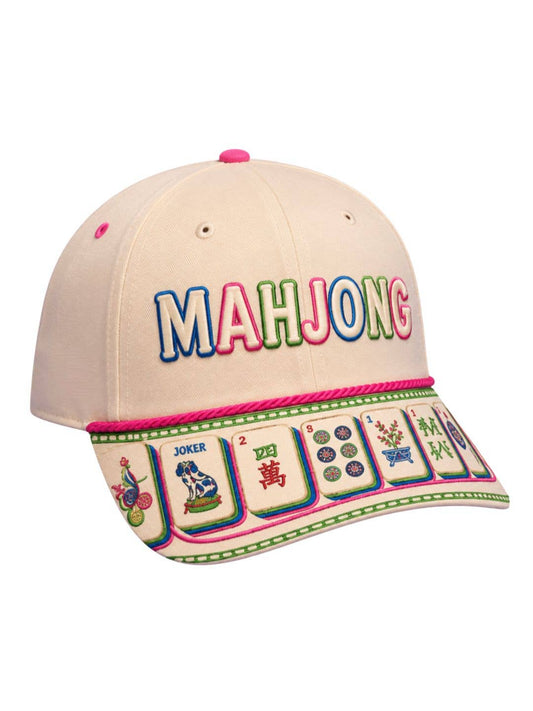 'Mahjong' on Tan Cap with Tile Bill