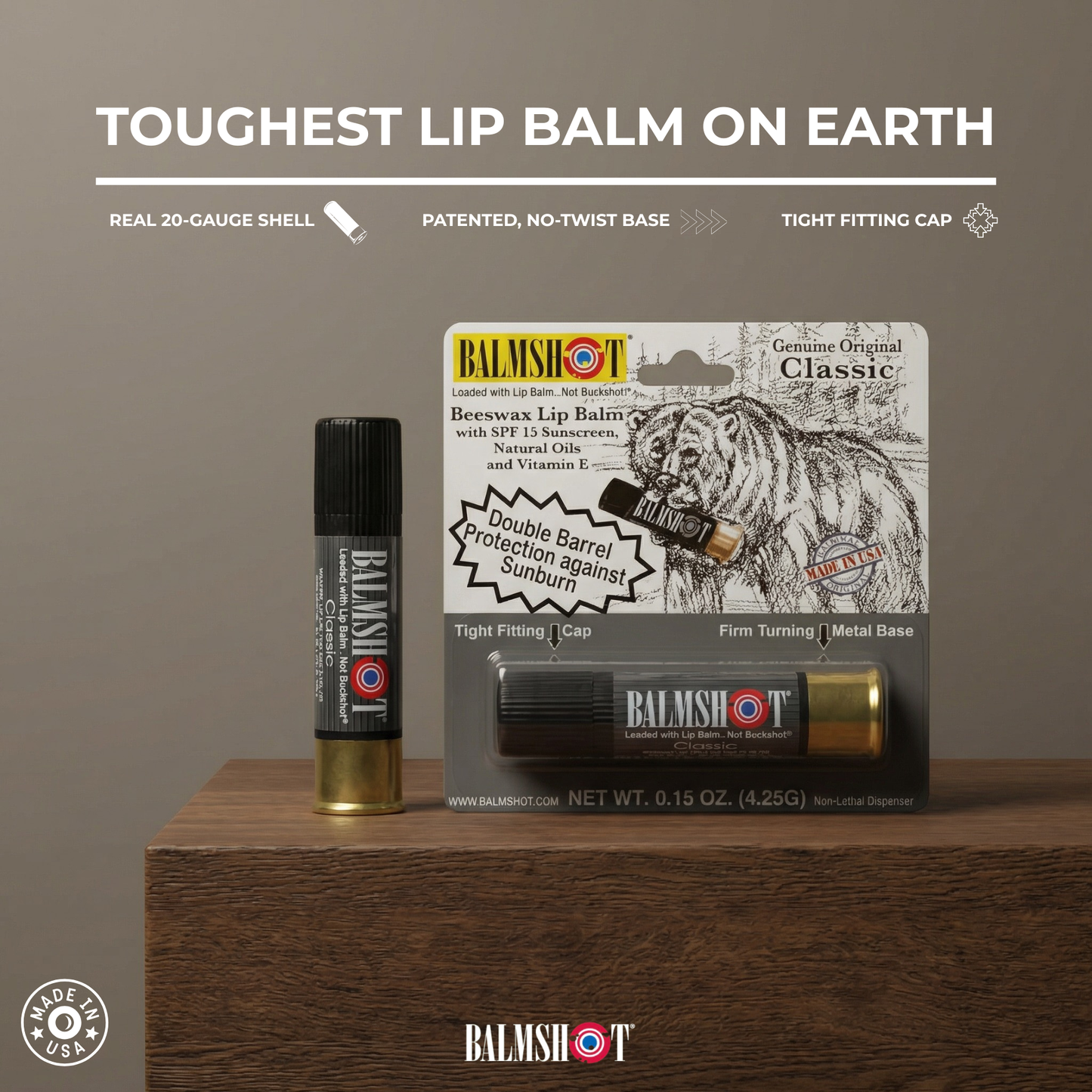 Black Classic Beeswax Lip Balm