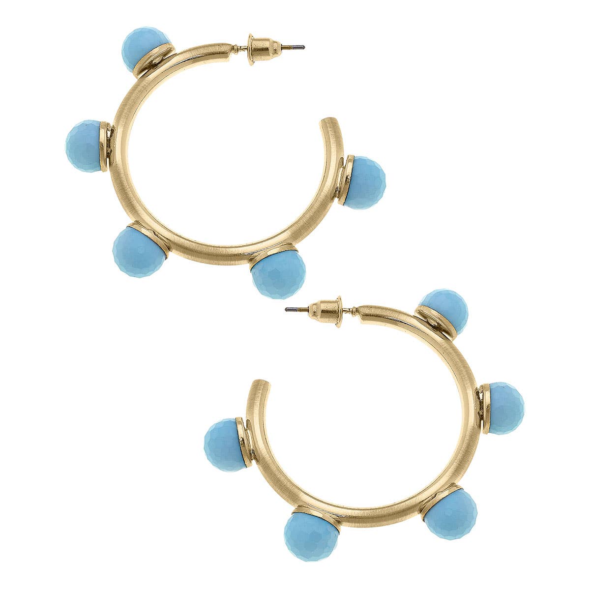 Allison Resin Beaded Hoop Earrings