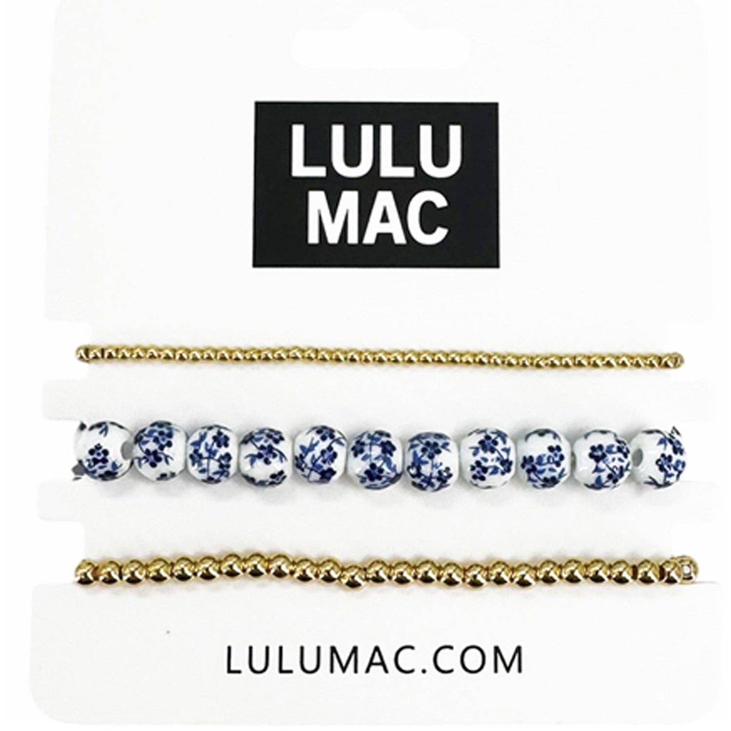 LULU MAC BRACELET SET - BLUE AND WHITE
