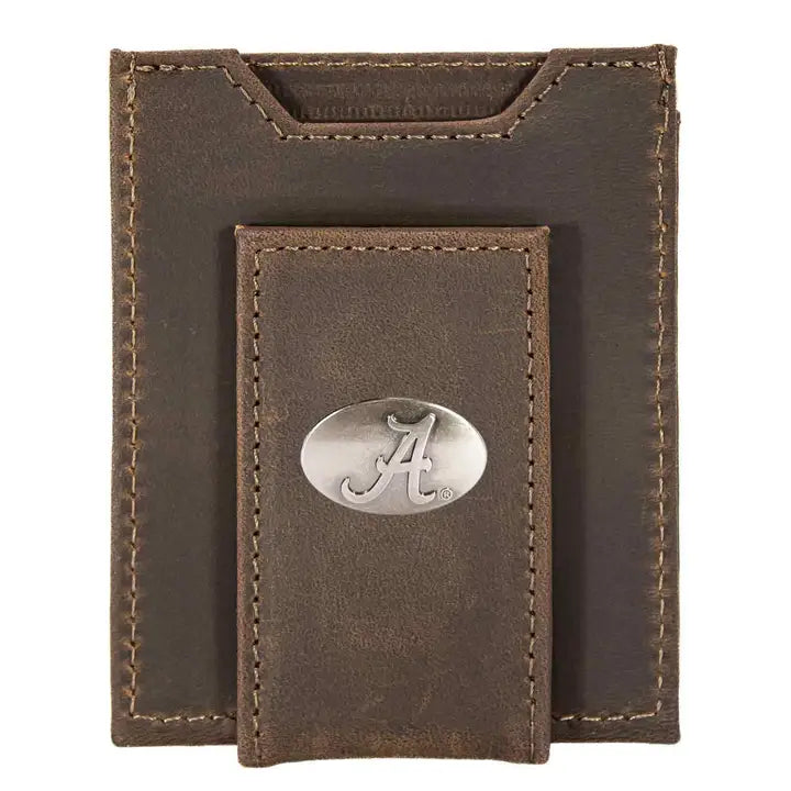 CRAZY HORSE ROPE FRONT POCK WALLET-UNIVERSITY OF ALABAMA