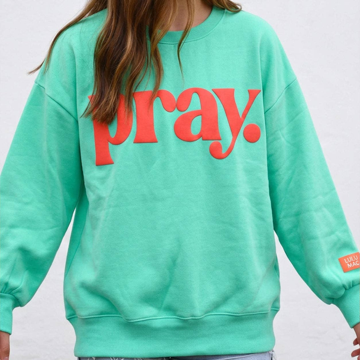 Mint/Coral Pray Puff