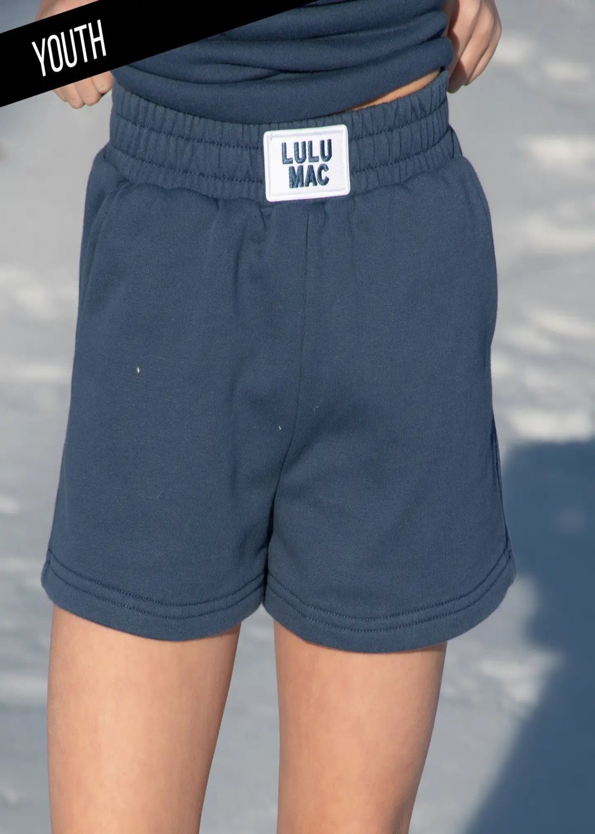 KID TERRY CLOTH SHORTS -NAVY