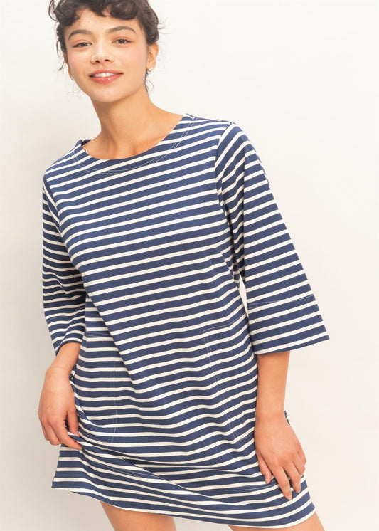 SHARI DRESS - NAVY