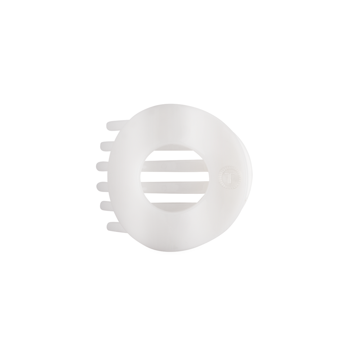 Coconut White | Medium | Flat Circle Hair Clip