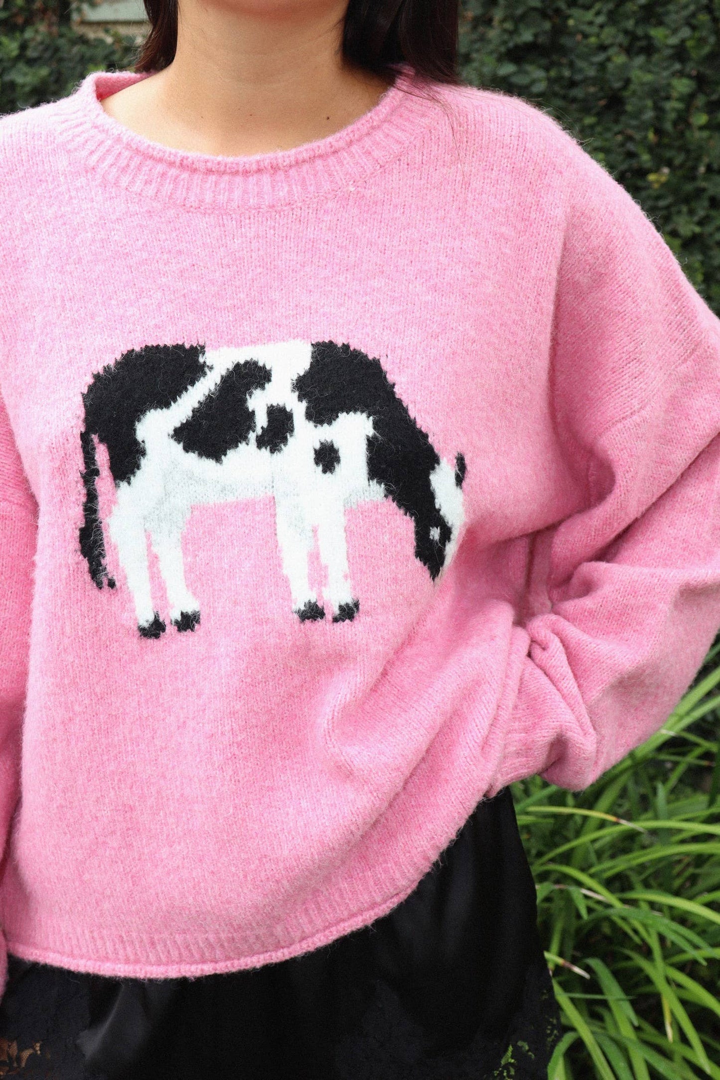 Cow Intarsia Sweater