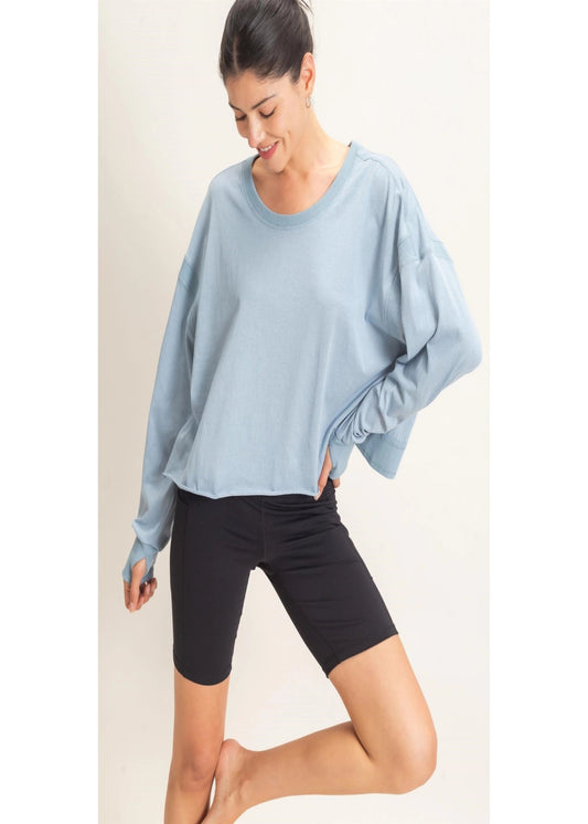 EVELYN TOP - LIGHT BLUE