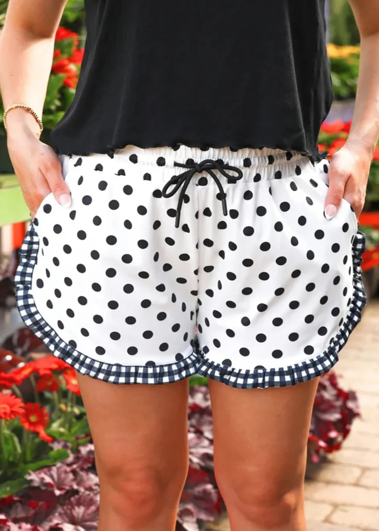 MARLEIGH SHORTS - WHITE POLKA DOT