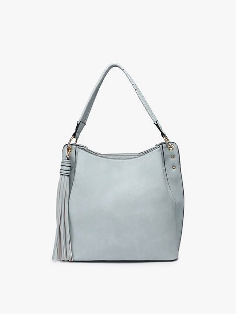 AMBER HOBO IN GREY BLUE