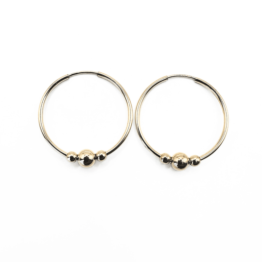Endless Summer 3 Gold on Gold Hoop Earrings