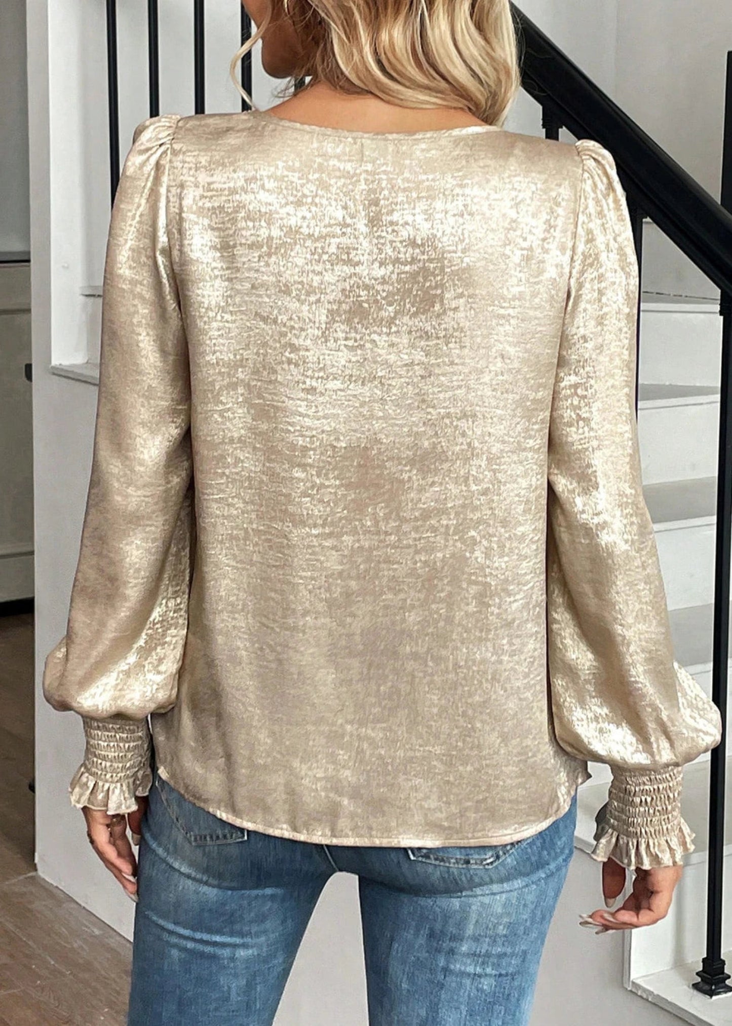 ALYVIA TOP - METALLIC APRICOT