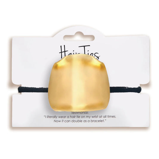 BOLD HAIR TIE SHIELD YELLOW