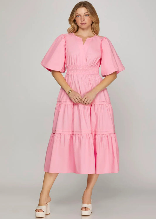 KELSEY DRESS - LIGHT PINK