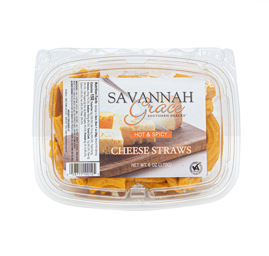 Hot & Spicy Cheese Straws 6 oz Tub