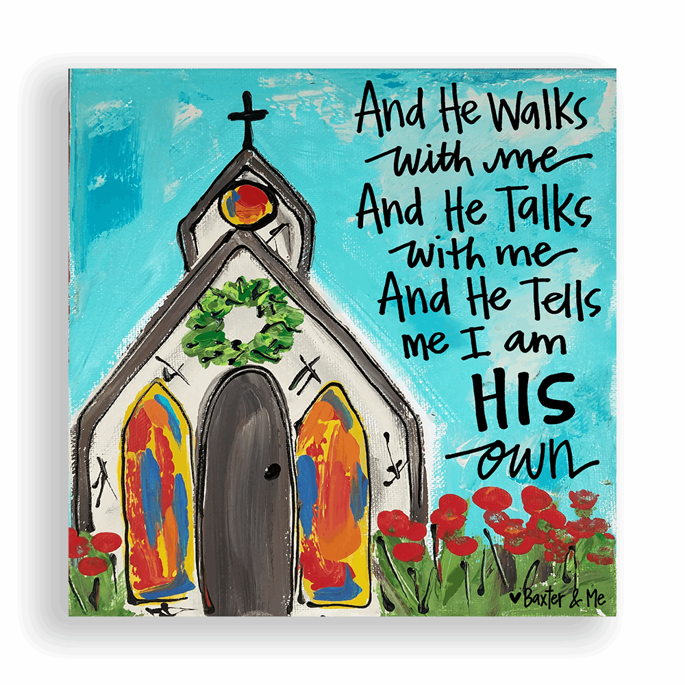 He Walks With Me - Wrapped Canvas; 8" x 10"