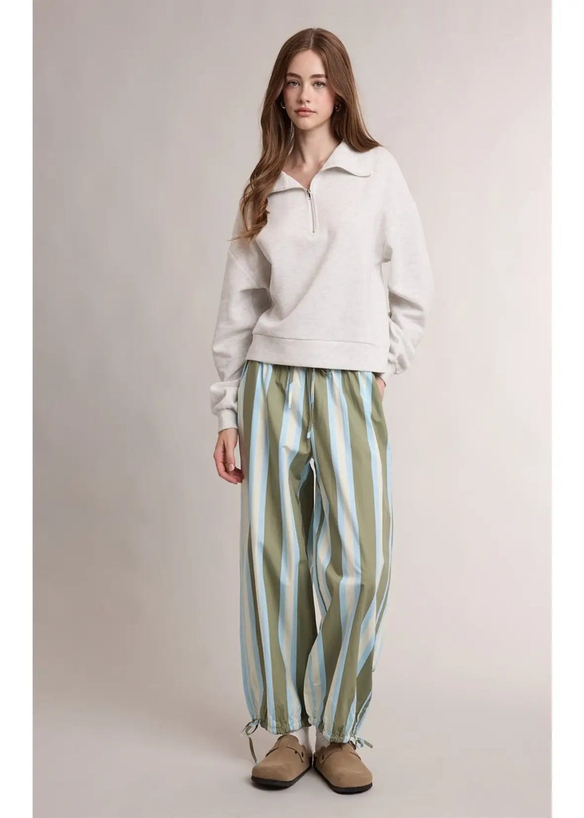 MACKENZIE PANTS - OLIVE/SKY