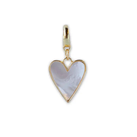 MOTHER OF PEARL CHARM:HEART