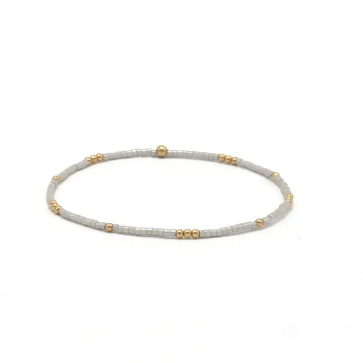 2mm Newport SILVER + Gold Filled Waterproof Bracelet
