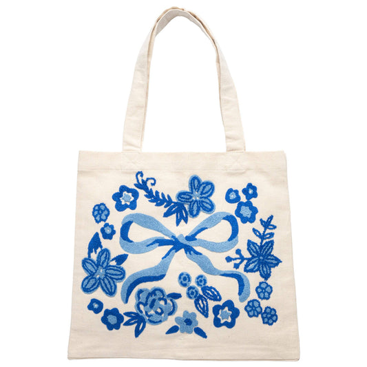 Embroidered Canvas Tote