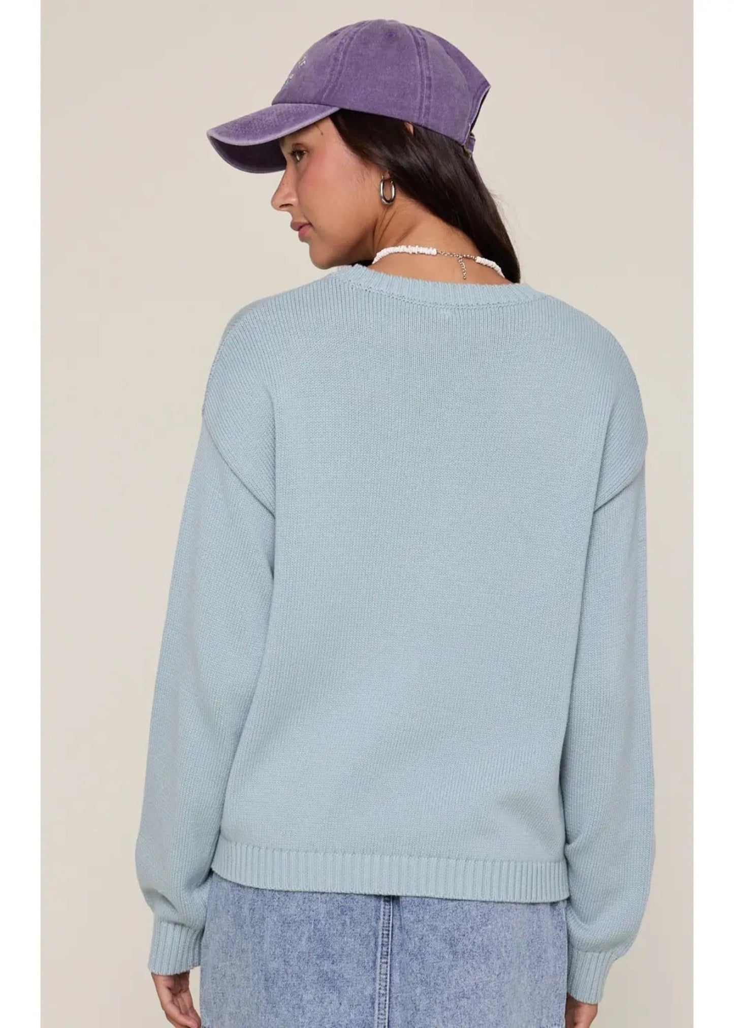 FISH SWEATER - BLUE & SAGE
