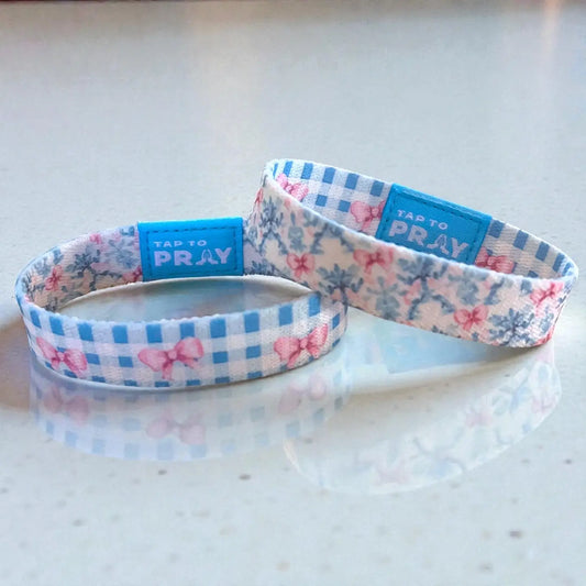 Tap To Pray Wristbands - Blue Belle