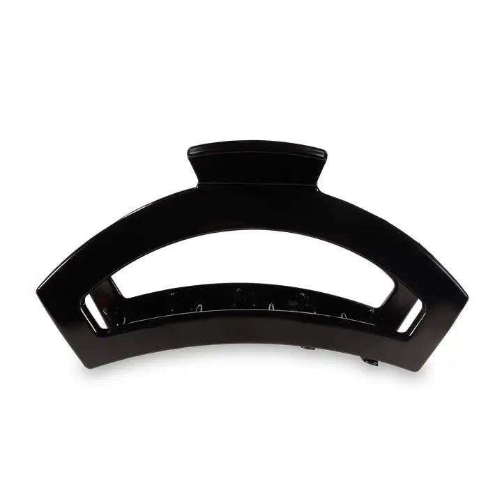 OPEN JET BLACK LARGE HAIR CLIP