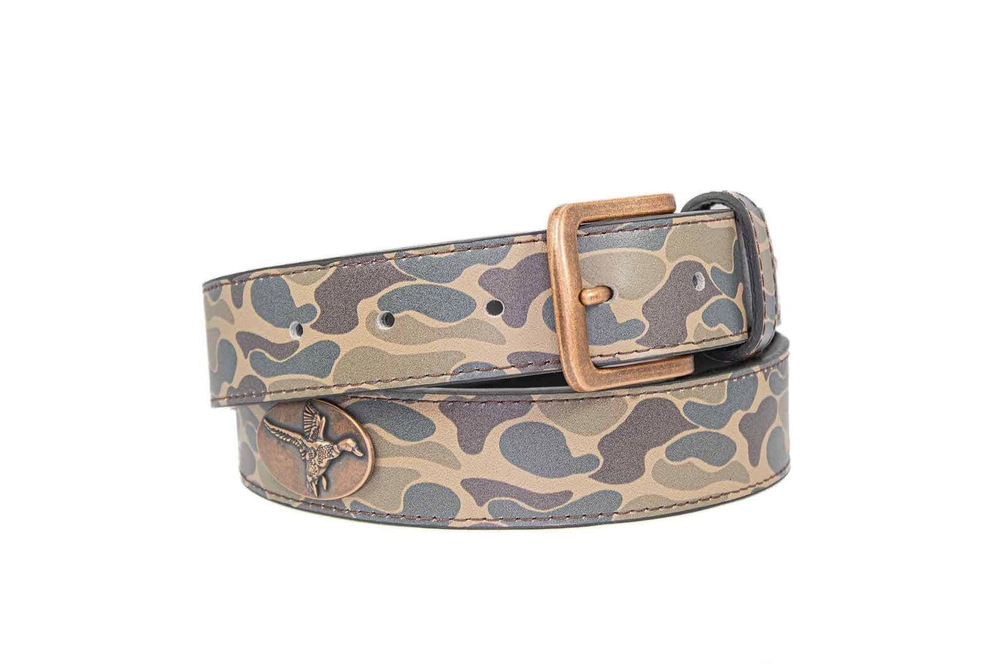 Shotshell Old School Camo Leather Belt