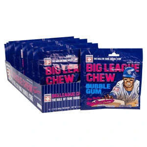 BIG LEAGUE CHEW BIG RALLY BLUE RASPBERRY BUBBLEGUM 2.12 OZ POUCH