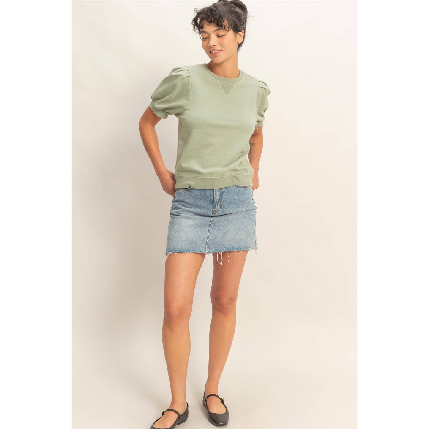 MAYA TOP - SAGE GREEN