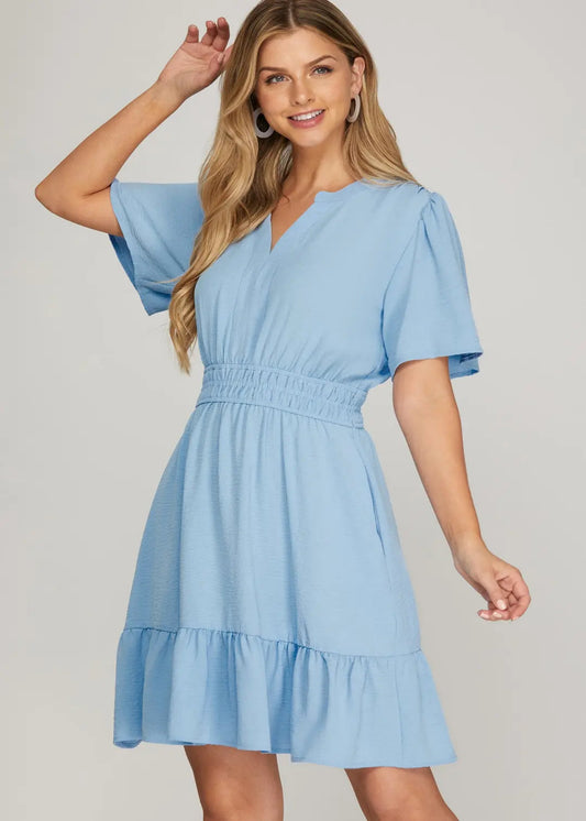 MIA DRESS - LIGHT BLUE
