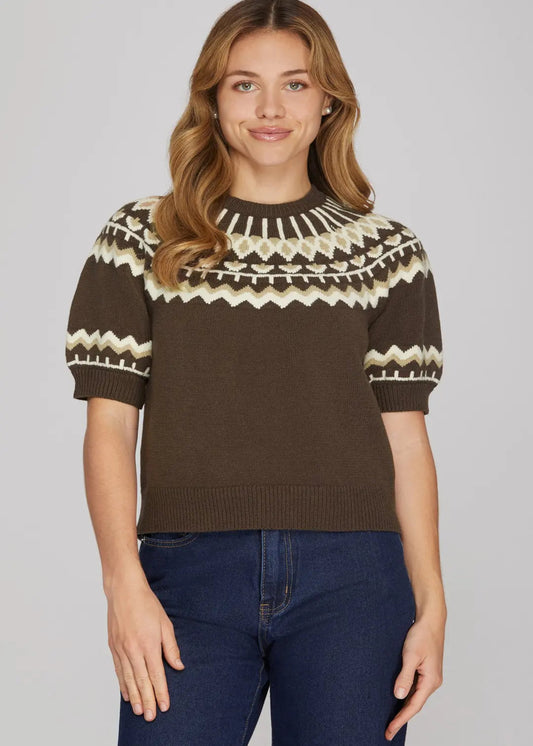MARCIE TOP - BROWN