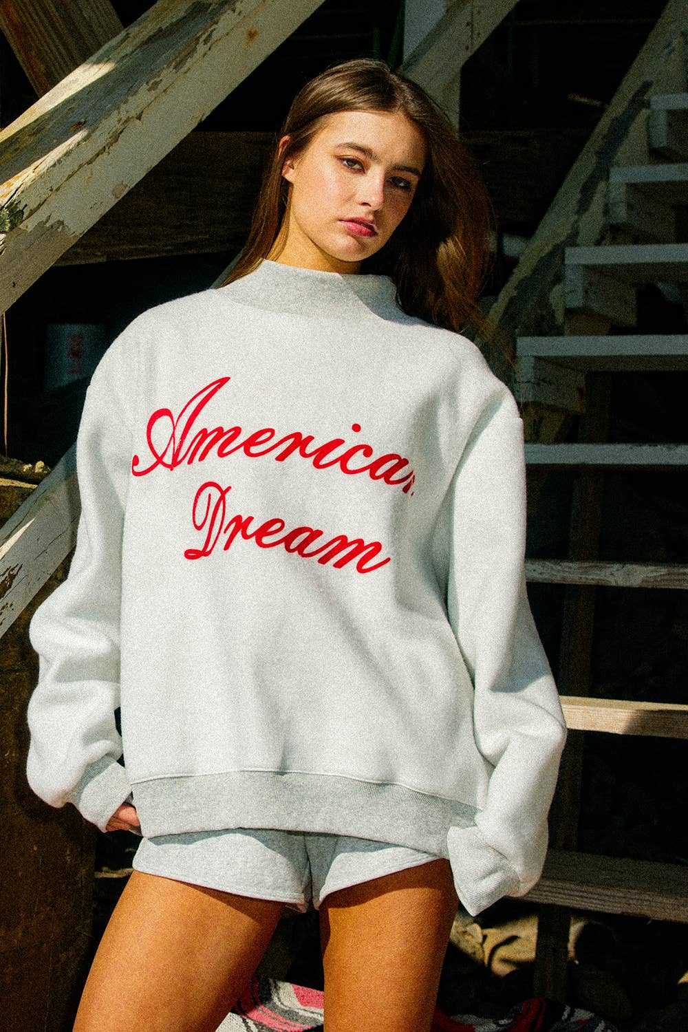 GOD'S COUNTRY Reversible Mock-neck Sweatshirt