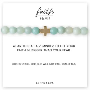 FAITH OVER FEAR BRACELET AMAZONITE