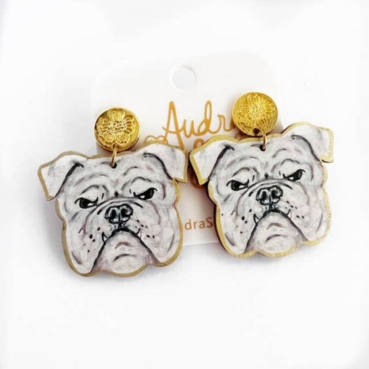 Bulldog Gameday Football Georgia Dangle Earrings