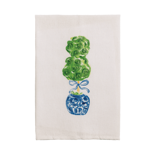 Painted Single Topiary Towel