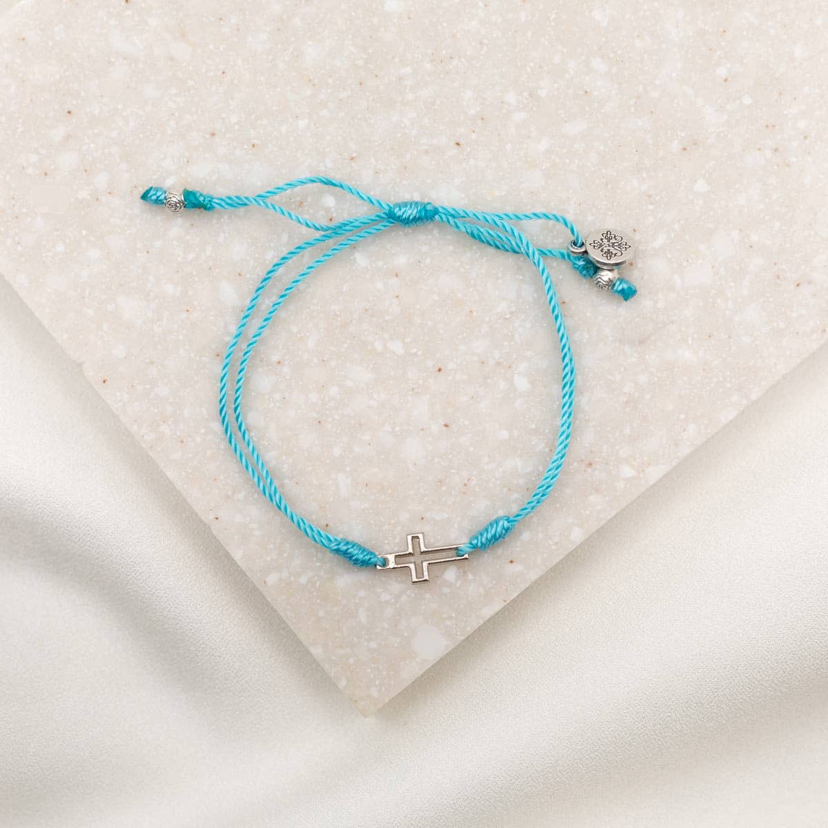 Filled By Faith Bracelet - Denim Blue / Gold