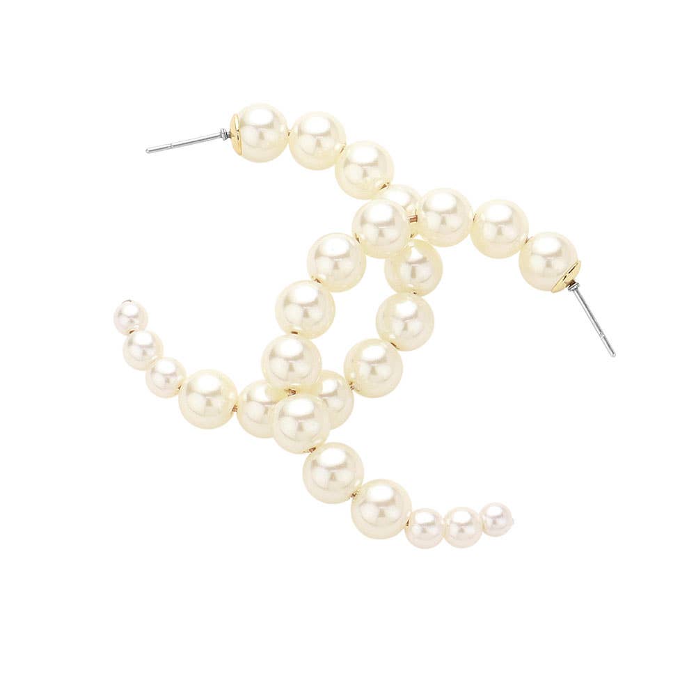 Pearl Hoop Earrings