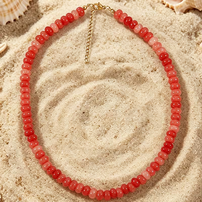 RED ACRYLIC NECKLACE