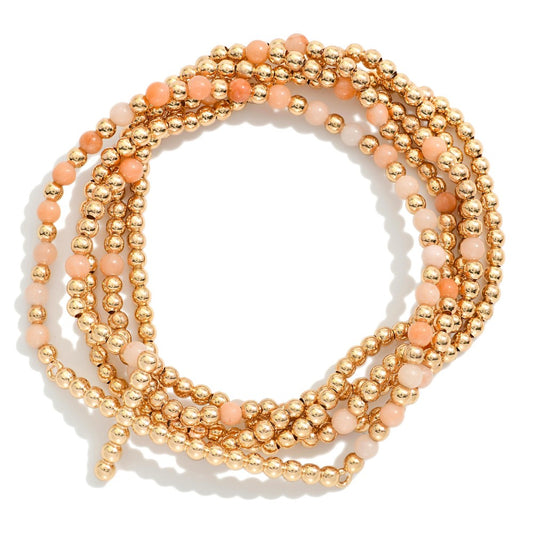 PINK AND GOLD SET OF 5 WITH CROSS