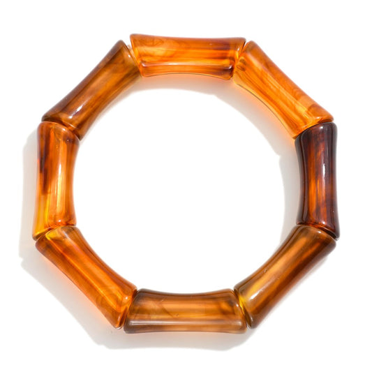 MARBLE RESIN BAMBOO STRETCH BANGLE